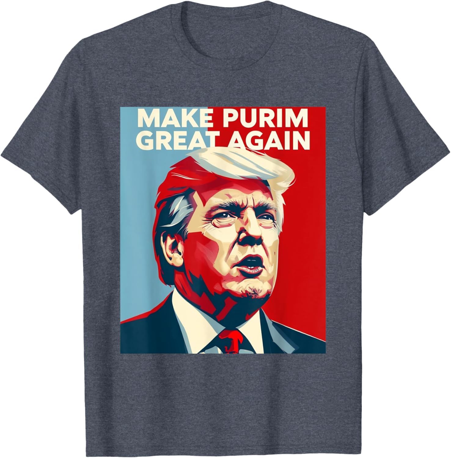 Funny Make Purim Great Again Trump Lovers T-Shirt for Celebrating Purim - 7