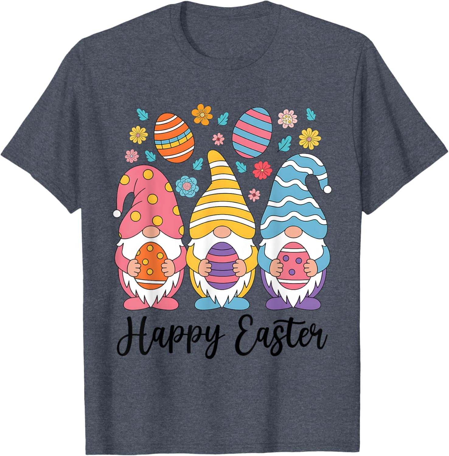 Happy Easter Gnomes T-Shirt for Women Girls Kids Perfect for Egg Hunts - 6