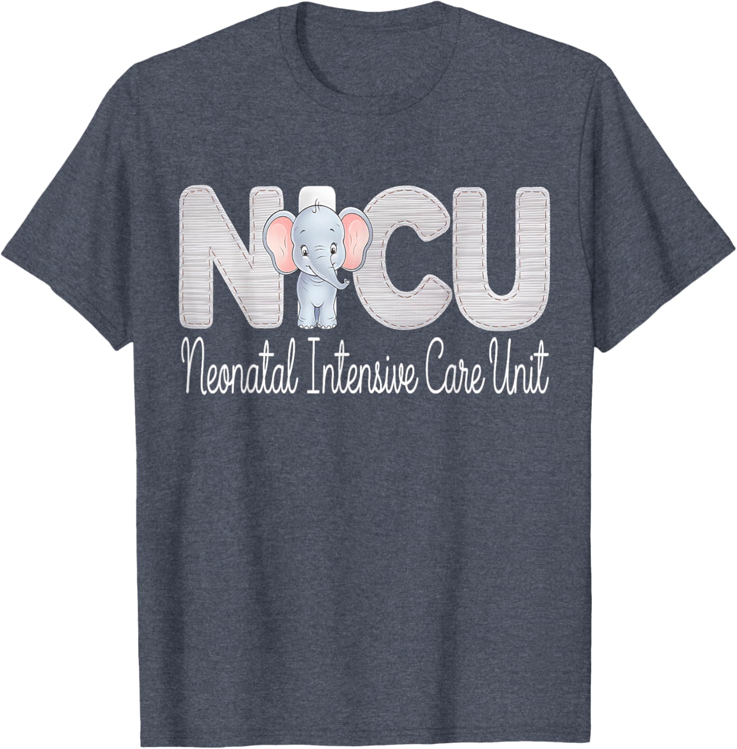 Cute Neonatal ICU Nurse Elephant T-Shirt for NICU RNs and Staff - 17