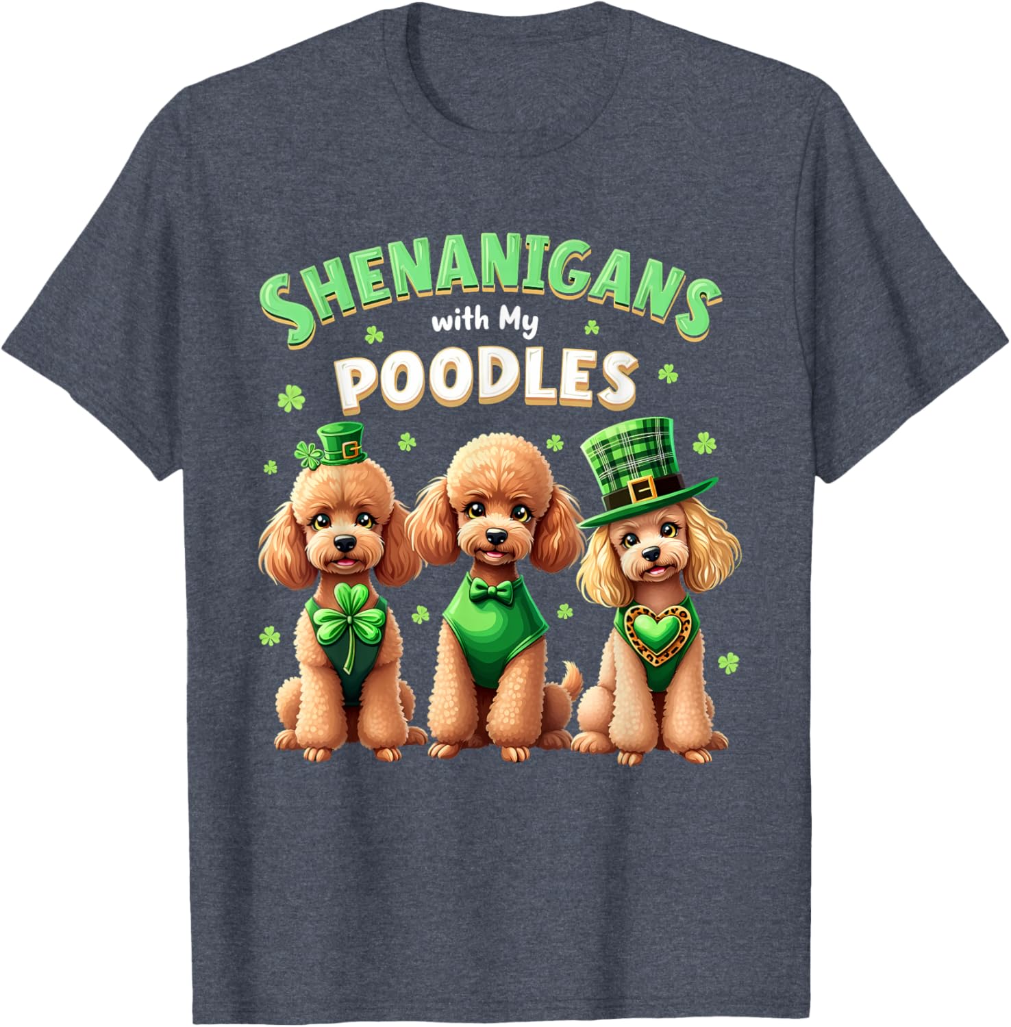 St Patricks Day Irish Poodle Shamrock T-Shirt for Fun Celebrations - 7