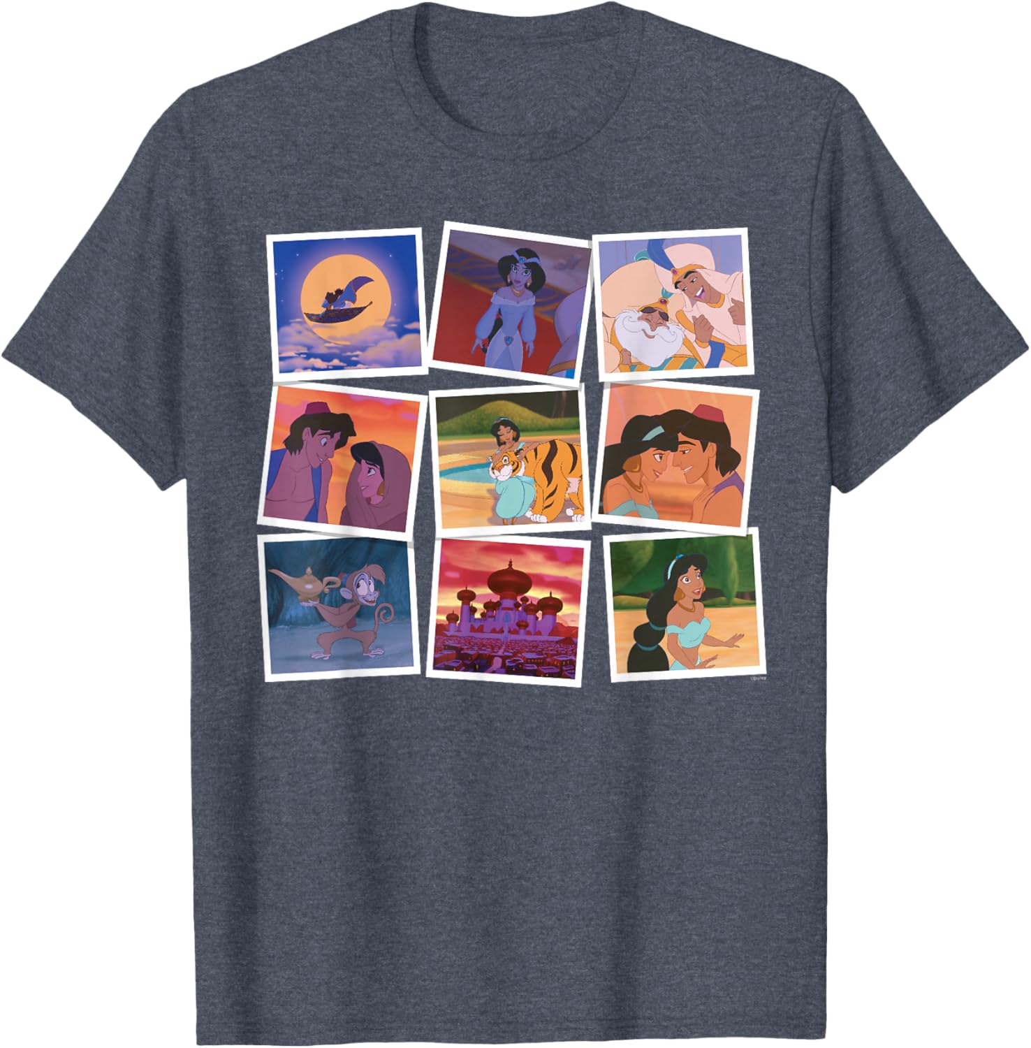 Disney Aladdin and Princess Jasmine Movie Frames T-Shirt for Fans - 6