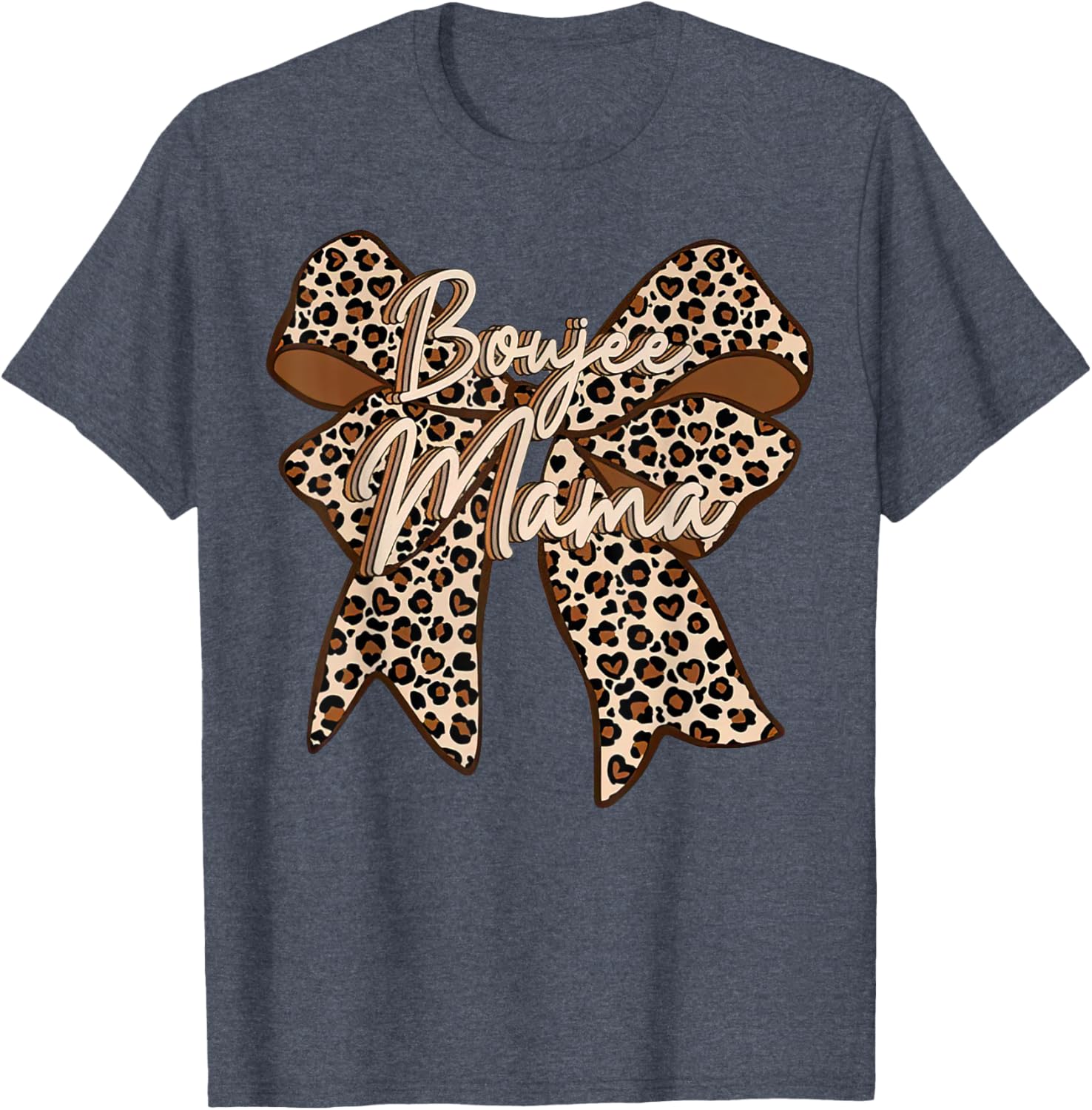 Boujee Mama Leopard Coquette Bow T-Shirt for Stylish Moms on Mother's Day - 7