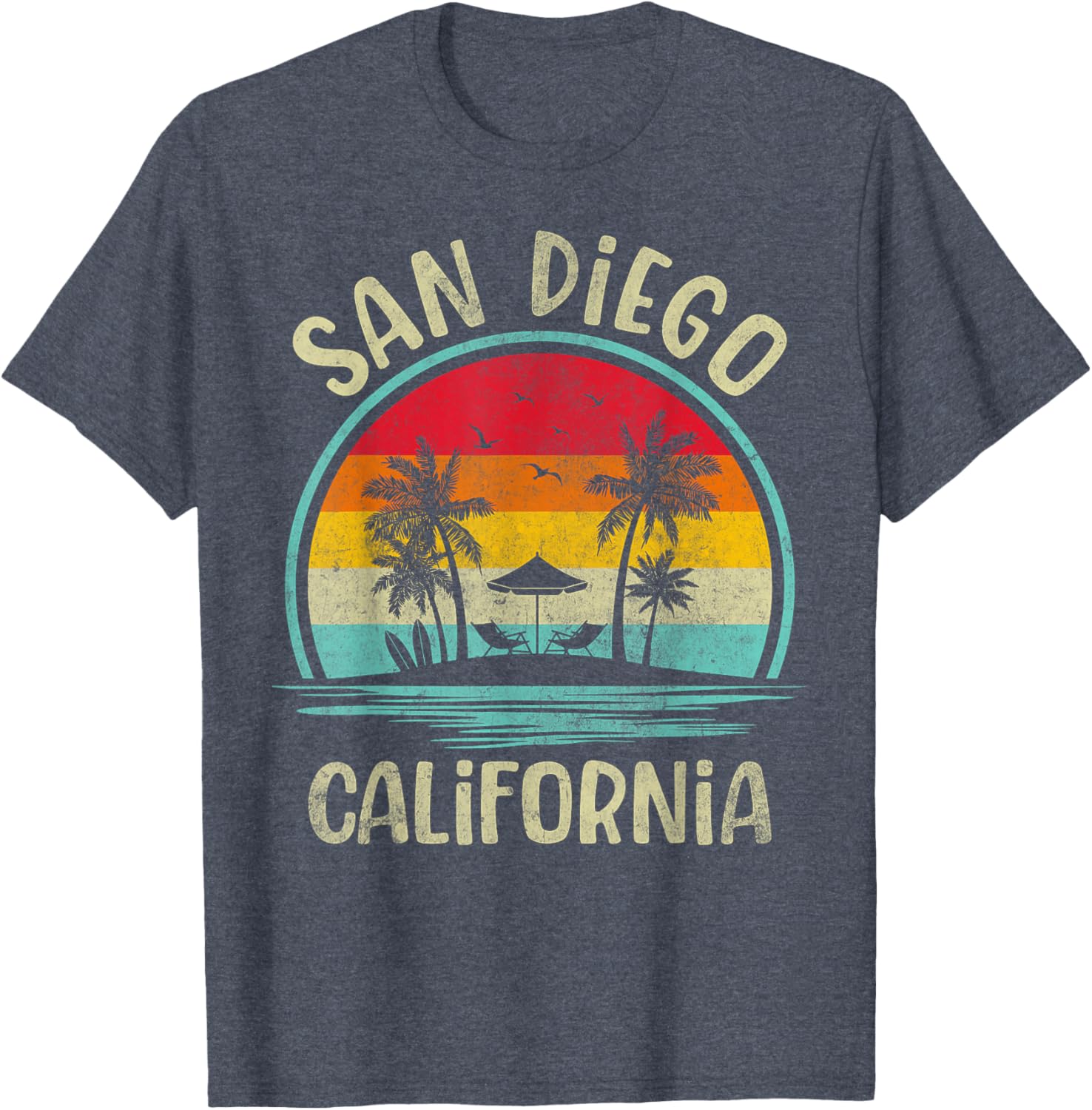 San Diego Beach Palm Tree Family Summer Vacation T-Shirt for Fun Days - 10