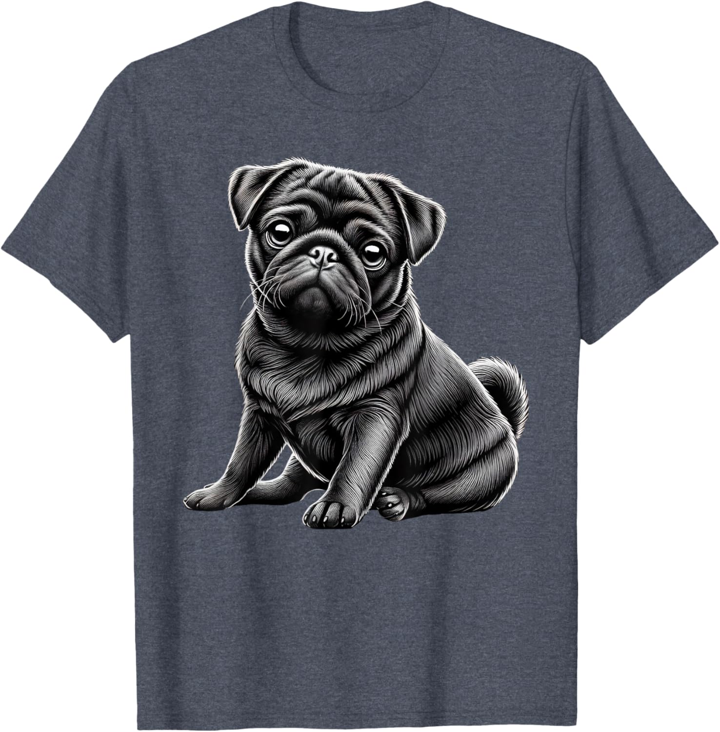 Adorable Black Pug T-Shirt for Men, Women, and Kids - Perfect Pet Gift - 3