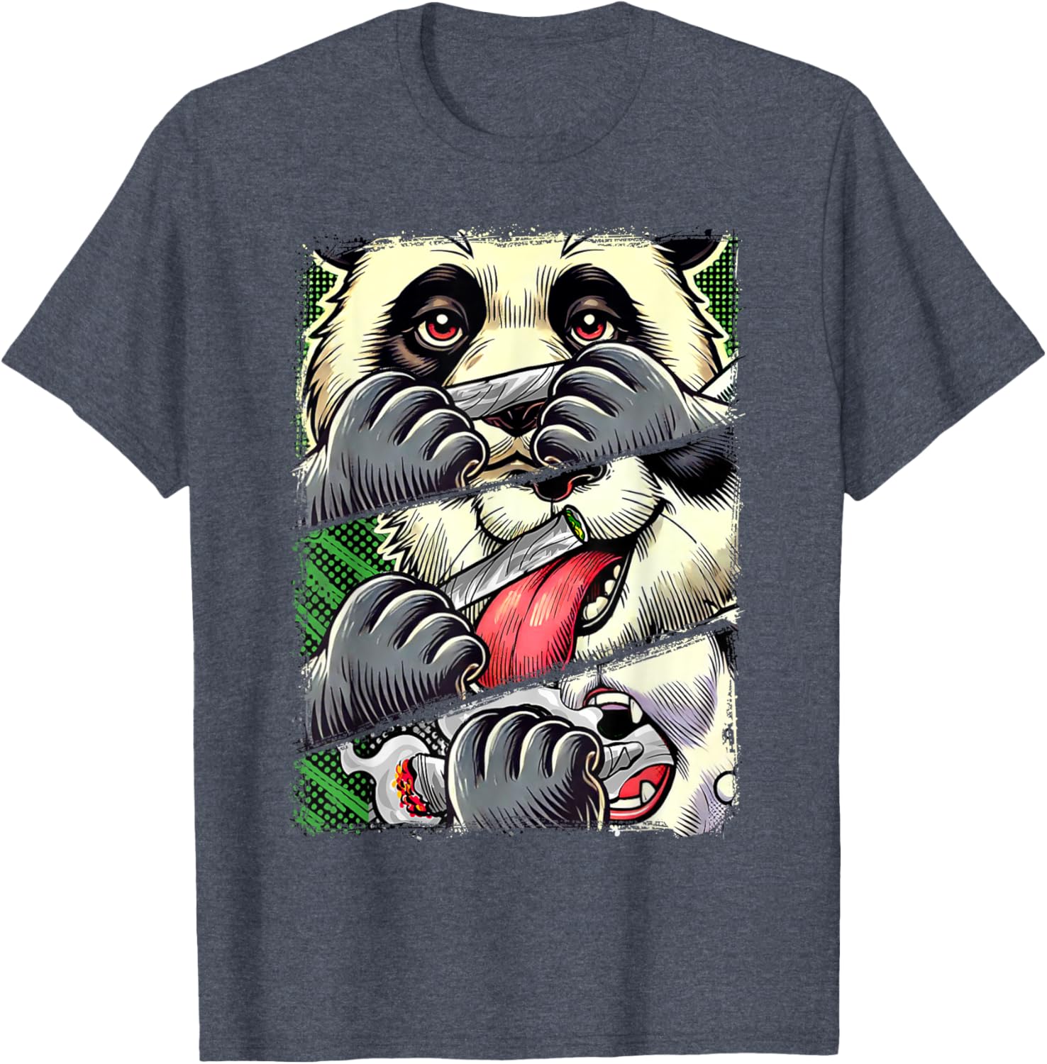 Cute Stoner Babe 420 Panda Smoking Weed T-Shirt for Cannabis Lovers - 7