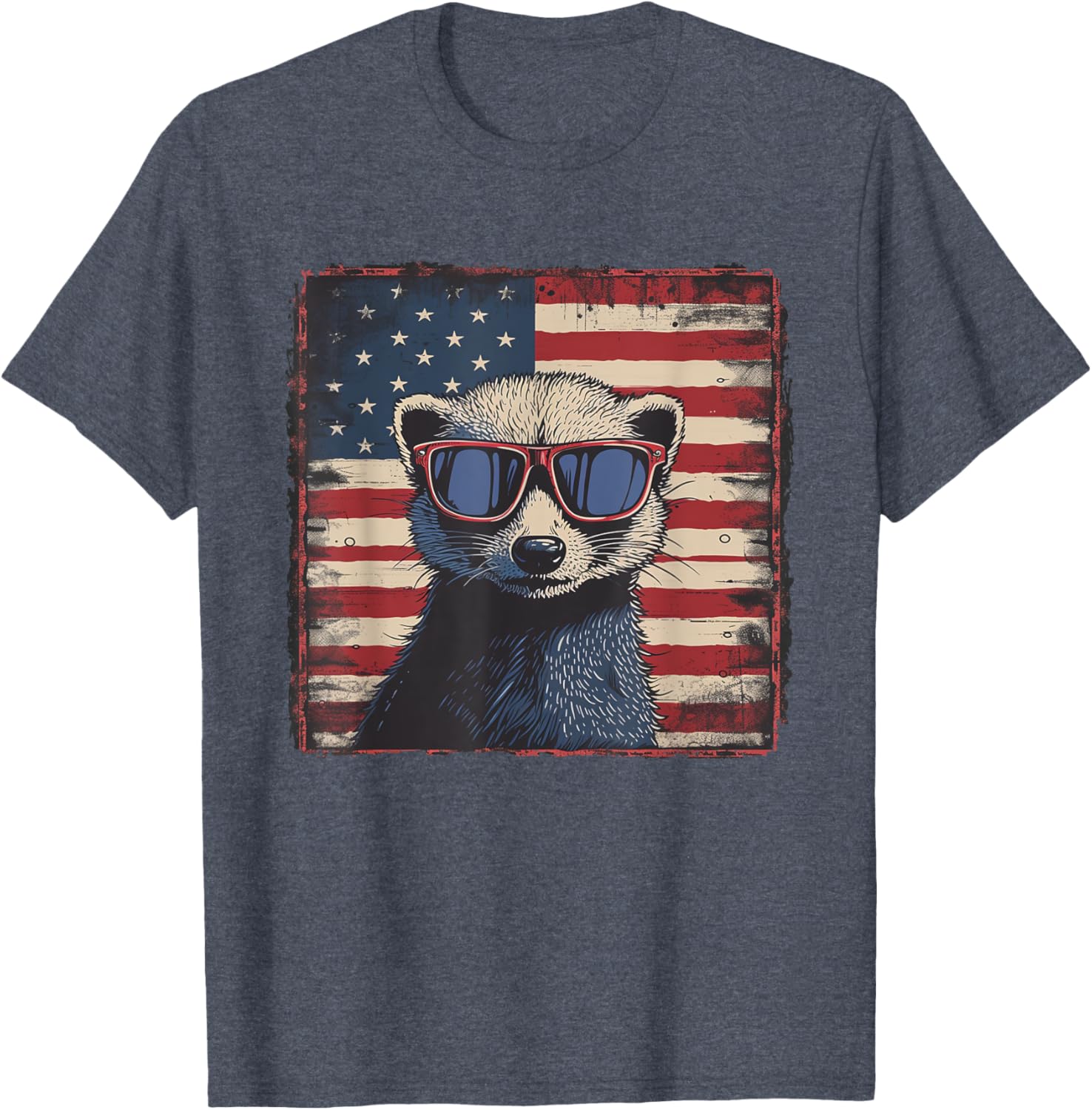 Patriotic Ferret USA Flag Shirt for 4th of July Fun Lovers - 15