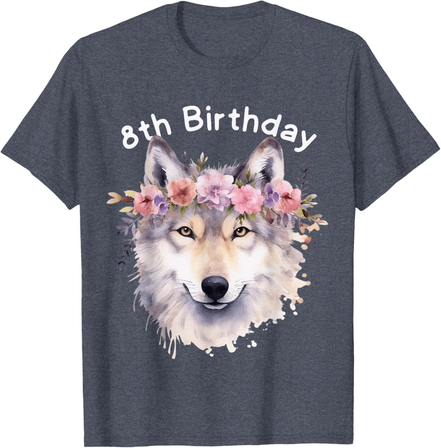 Adorable 8th Wolf Birthday T-Shirt for Girls - Perfect Wolf Pack Party Wear - 22