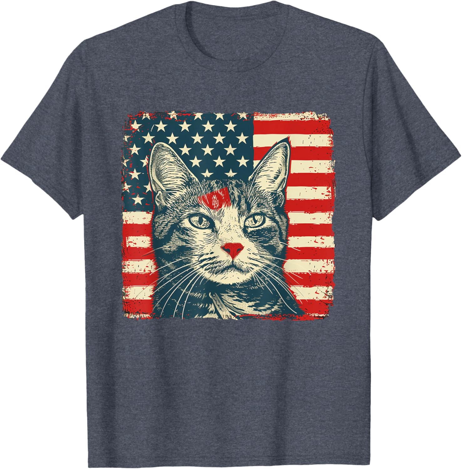 Patriotic Cat Shirt for Fourth of July Celebrations - Unisex T-Shirt - 13