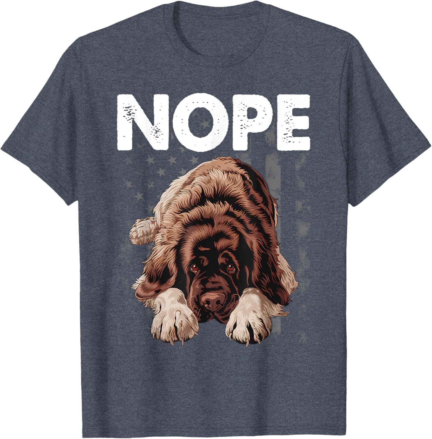 Funny Newfoundland NOPE Stubborn Newfie Dog Owners T-Shirt for Pets - 9