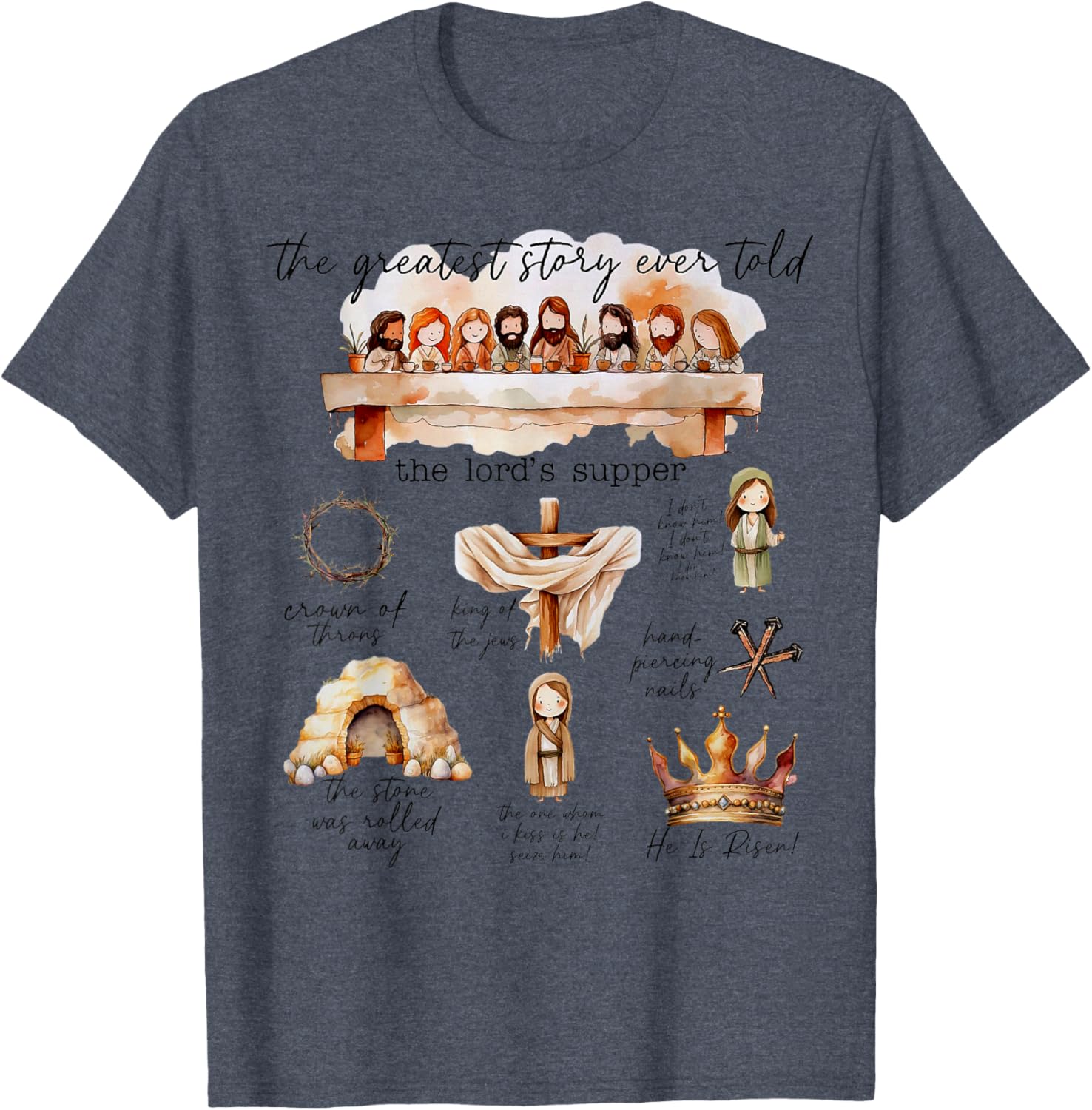 Easter Story T-Shirt The Greatest Story Ever Told for Christian Celebrations - 13