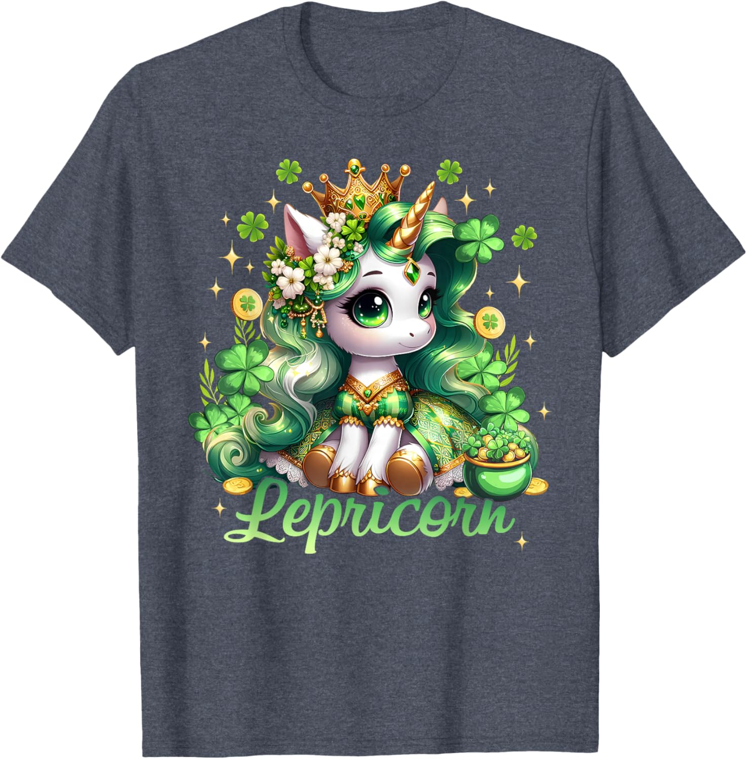 Lepricorn Unicorn St Patricks Day Girls T-Shirt for Kids Fun Style - 5