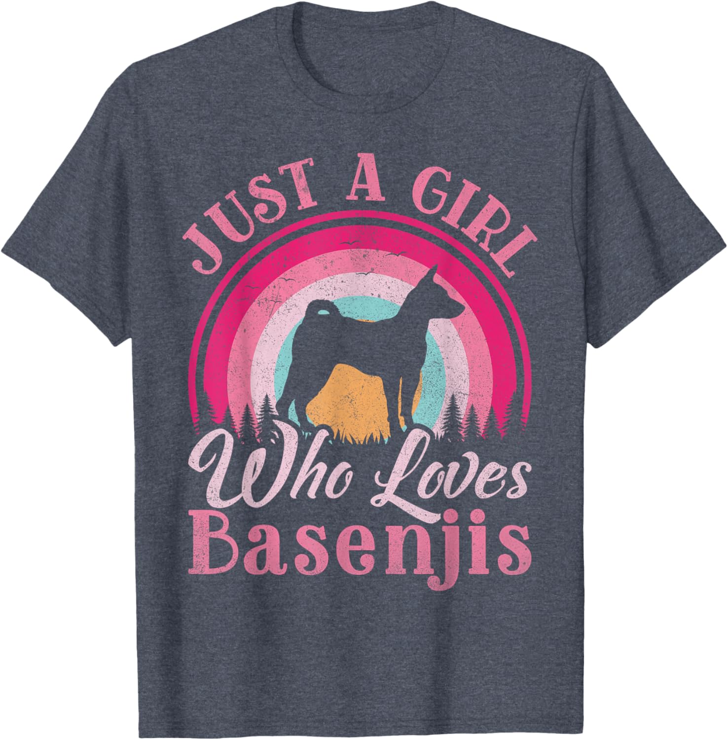 Just A Girl Who Loves Basenji Dog T-Shirt for Women and Girls - 14