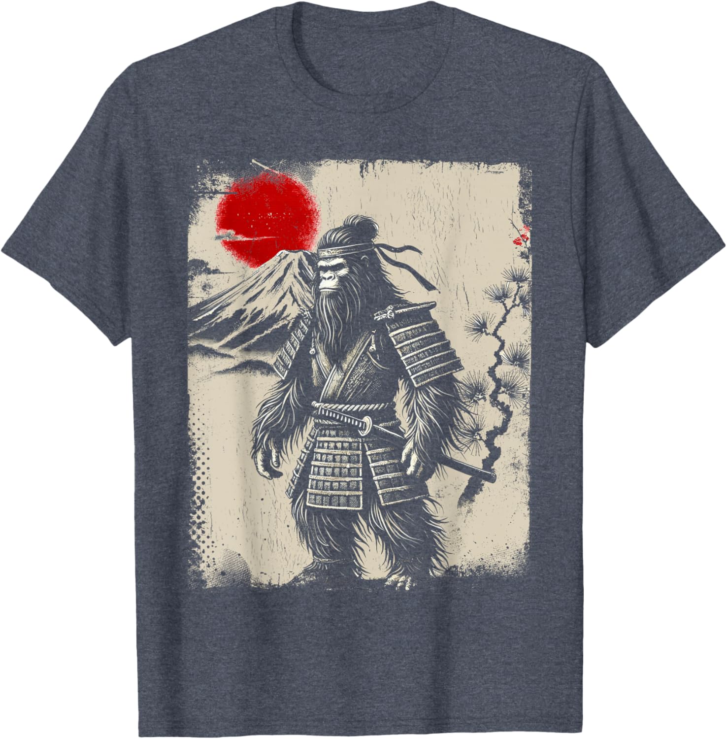 Vintage Bigfoot Ninja Samurai Ukiyo-e T-Shirt for Unique Style - 1