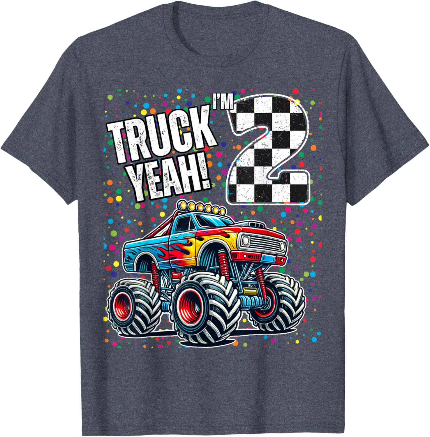 2nd Birthday Monster Truck Shirt for Boys - Fun Family T-Shirt - 7