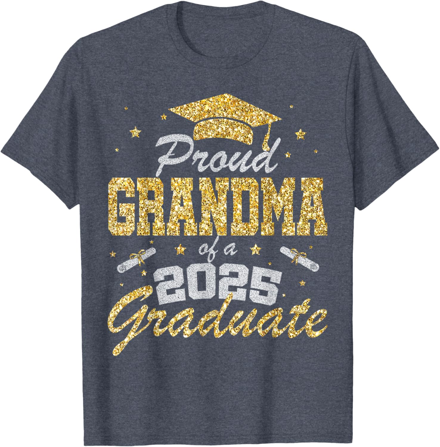 Proud Grandma of 2025 Graduate T-Shirt for Celebrating Senior Year - 5