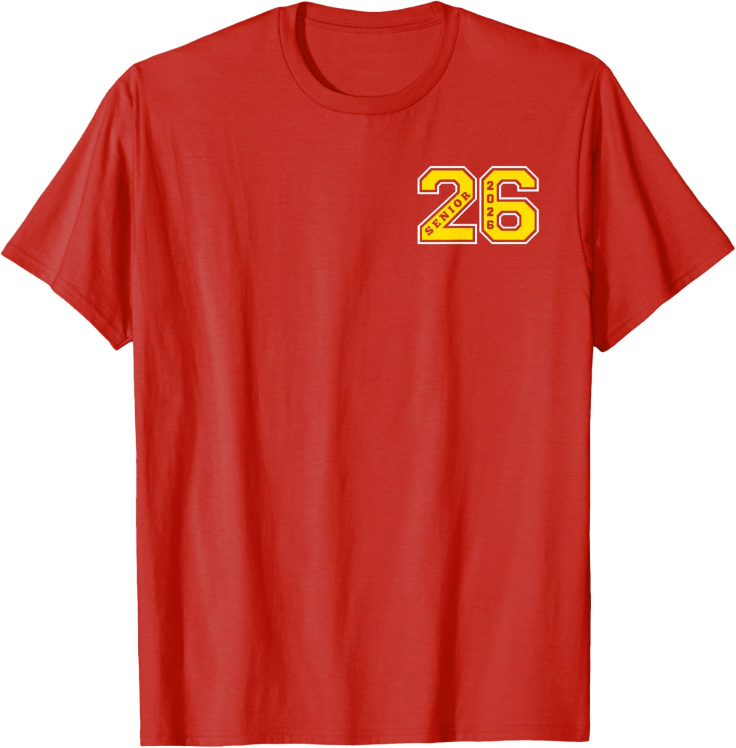 Gold Senior Class 26 T-Shirt Elite Wear for 2026 Graduation Celebration - 1