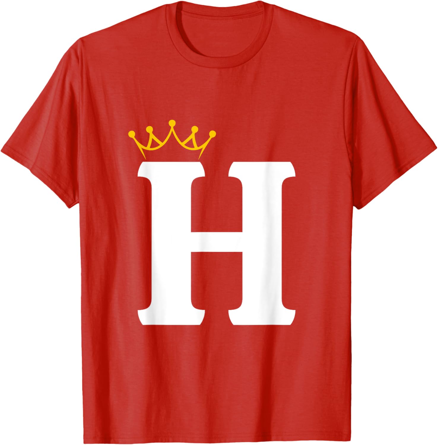 Crowned Letter H Monogram T-Shirt for Stylish Wear and Personal Touch - 1