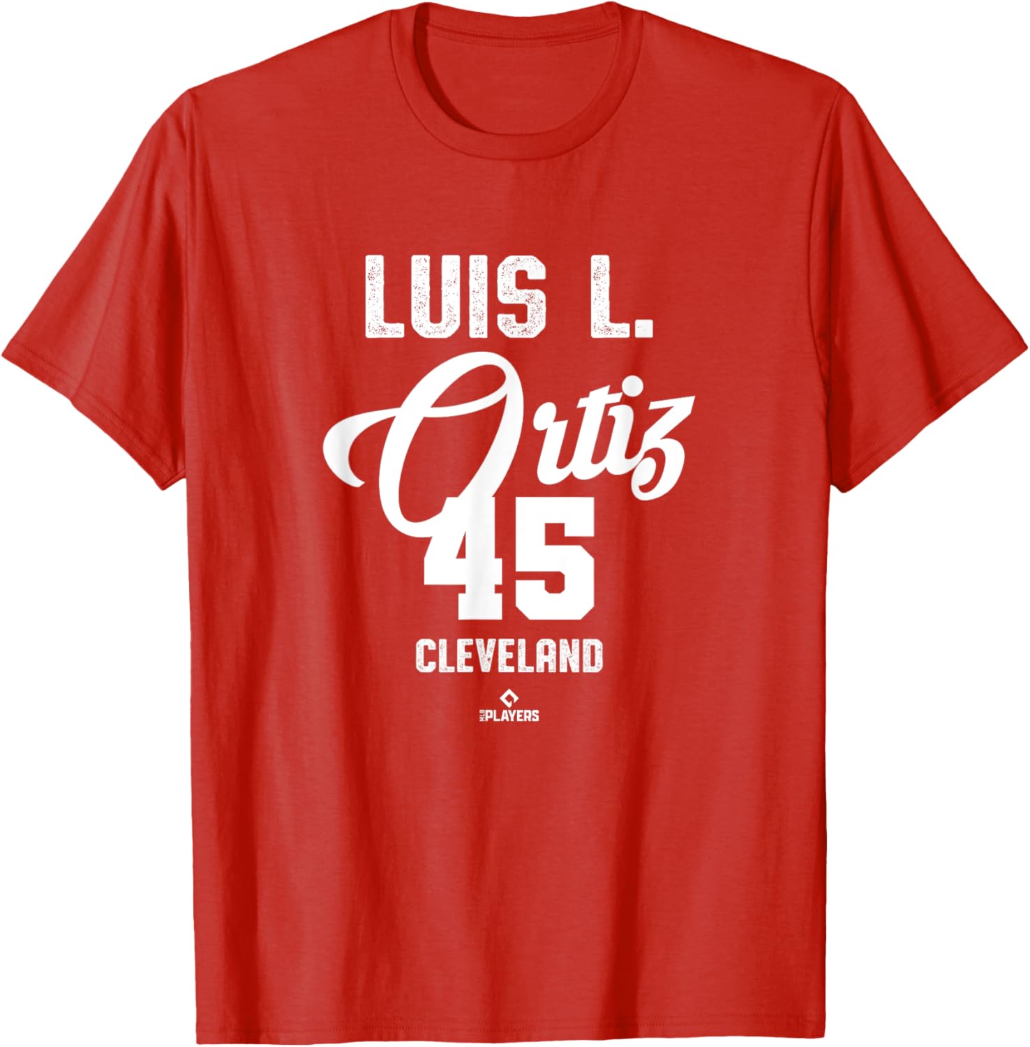 Luis Ortiz 45 Cleveland Baseball Vintage MLBPA T-Shirt for Fans - 4