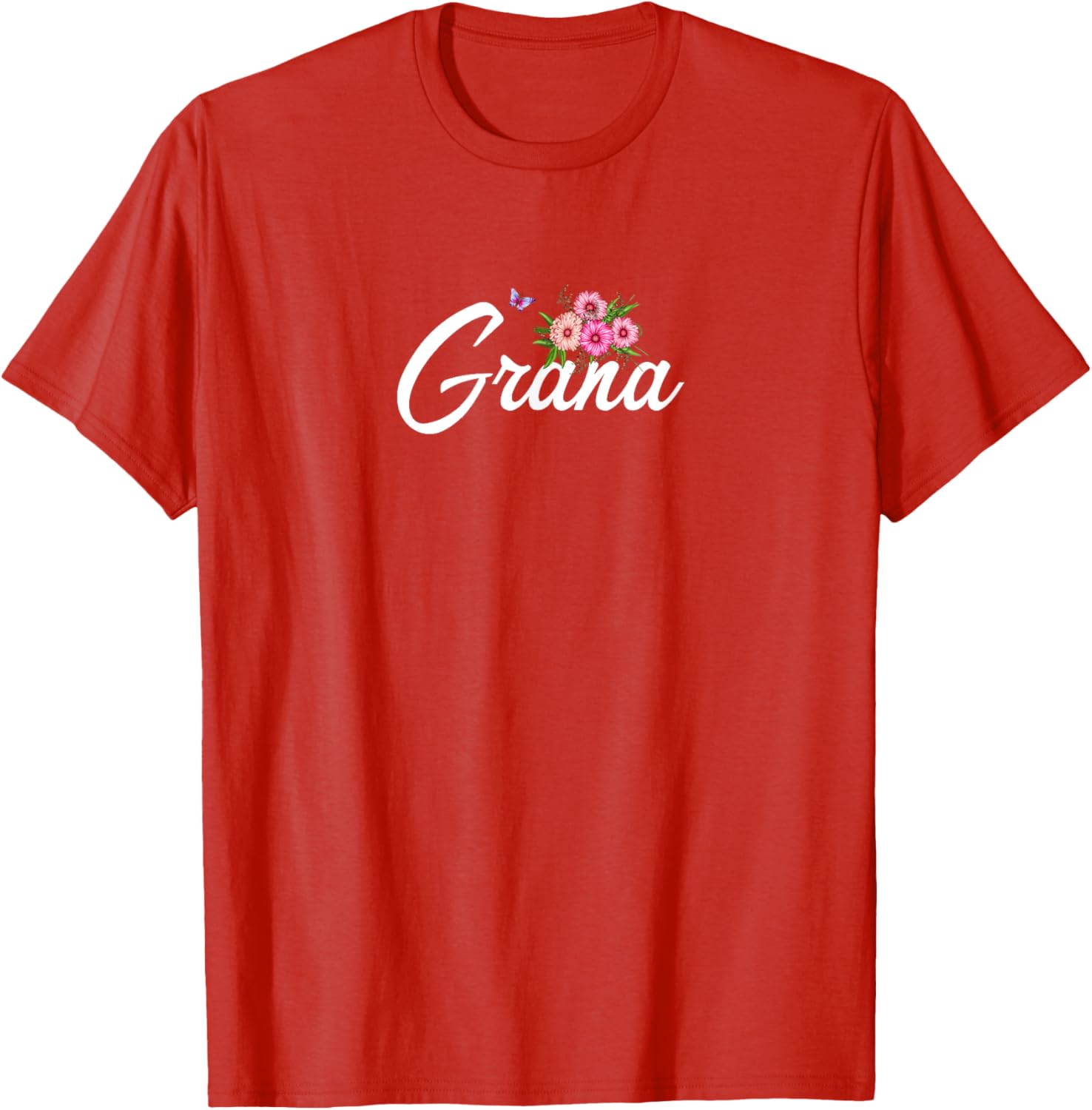 Grana T-Shirt with Flowers and Butterfly for Grandma and Mom Gift - 17
