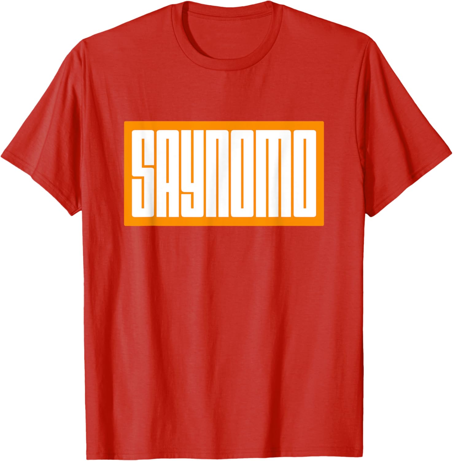 Trendy Orange SAYNOMO Graphic T-Shirt for Casual Fashion Lovers - 19