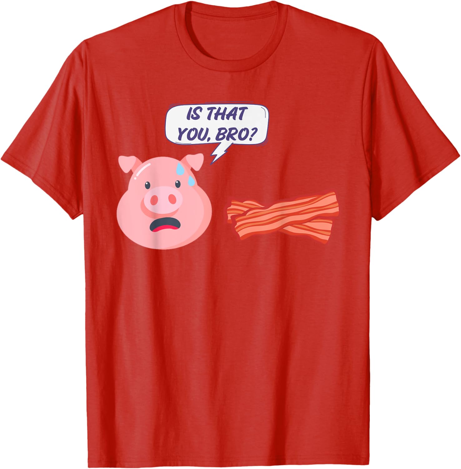 Funny Bacon Lover T-Shirt with Humorous Pig Design for Foodies - 27