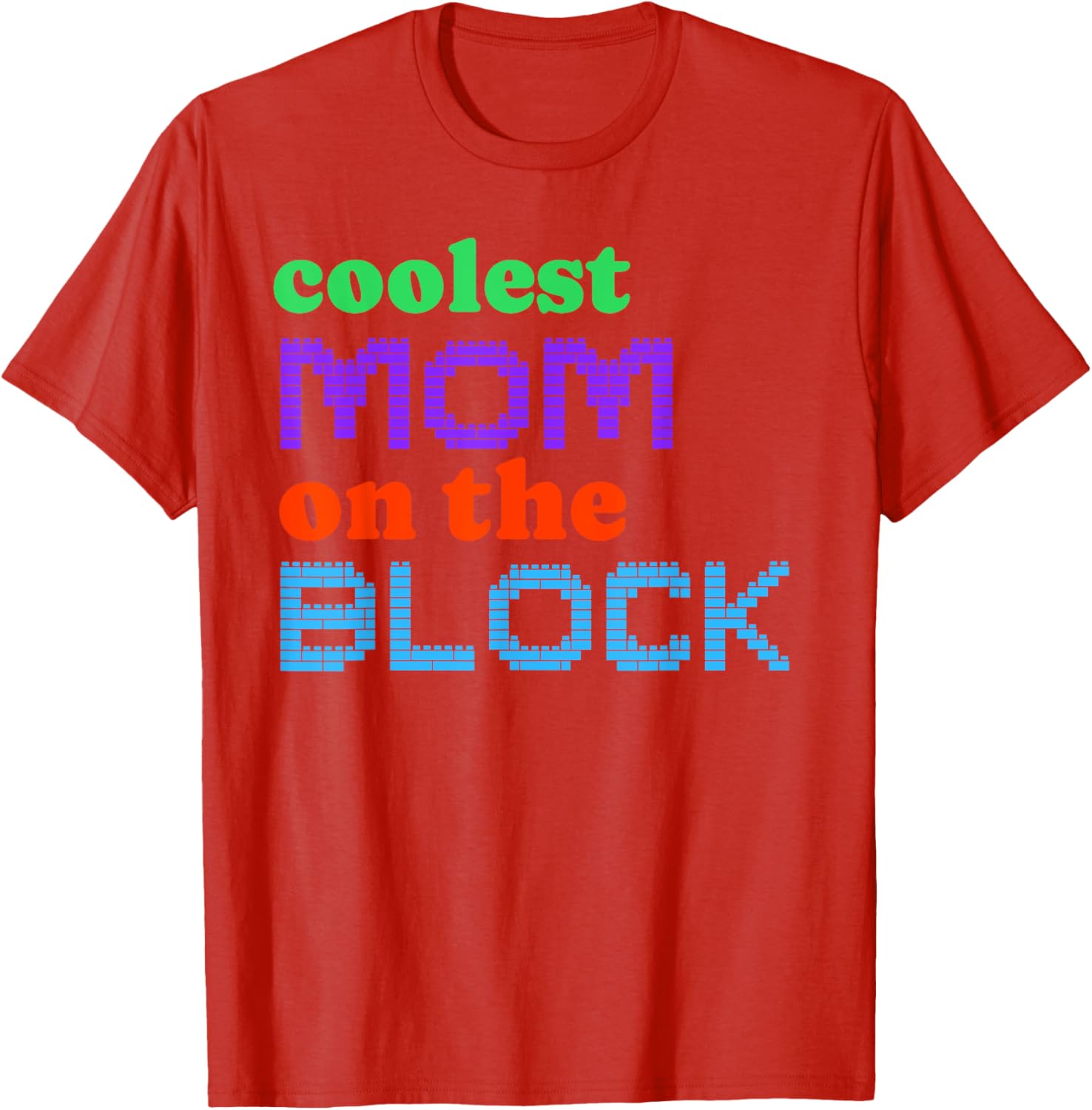 Mom Block Building Matching Brick Builder T-Shirt for Women - 1