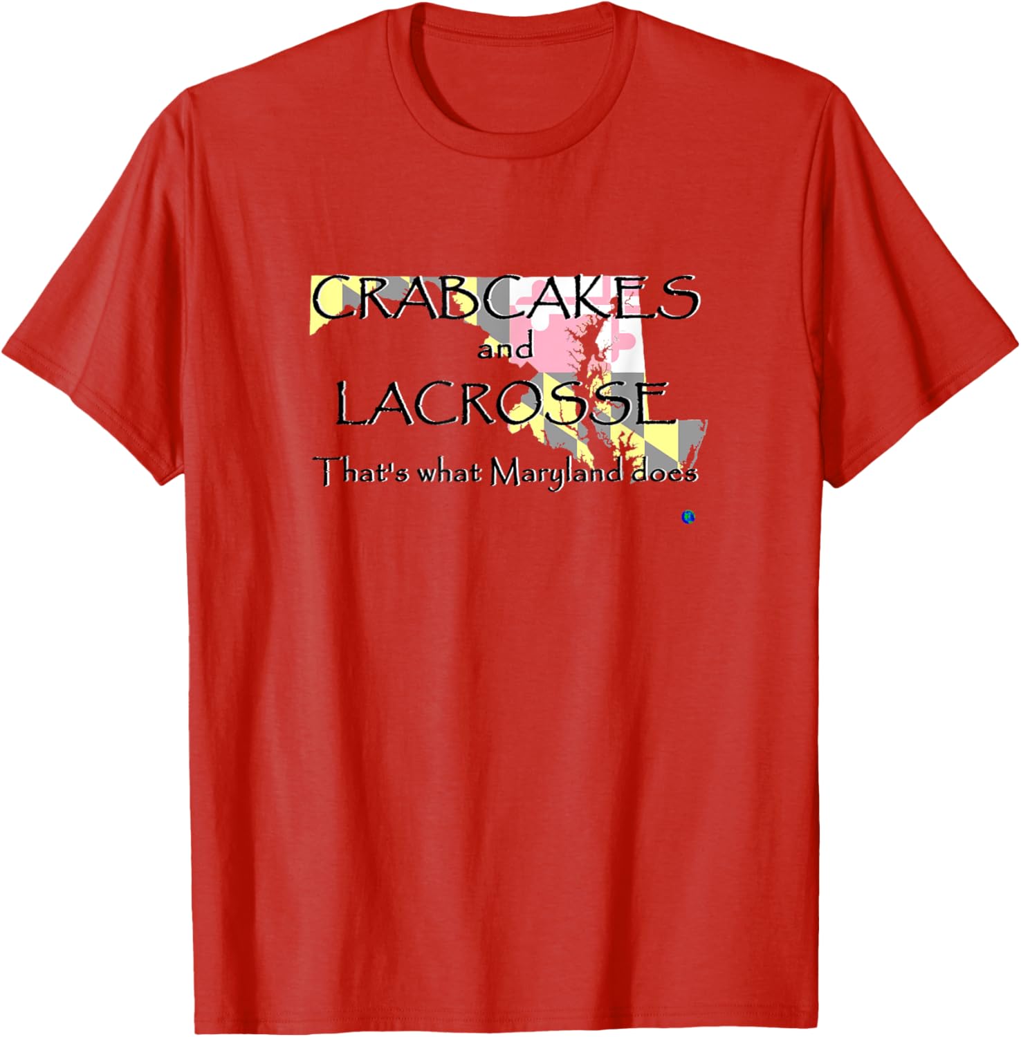 Maryland Crabcakes and Lacrosse T-Shirt Fun Apparel for Sports Fans - 8