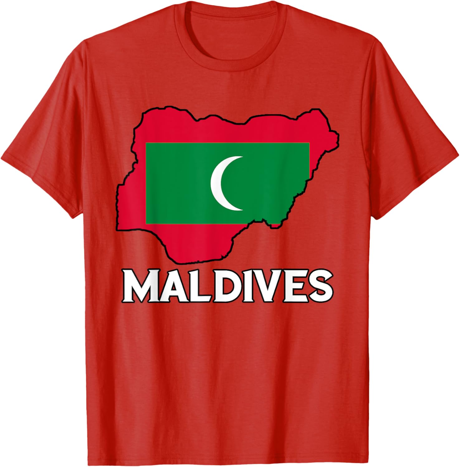 Maldivian Pride Flag Map T-Shirt for Comfort and Style in Clothing - 10