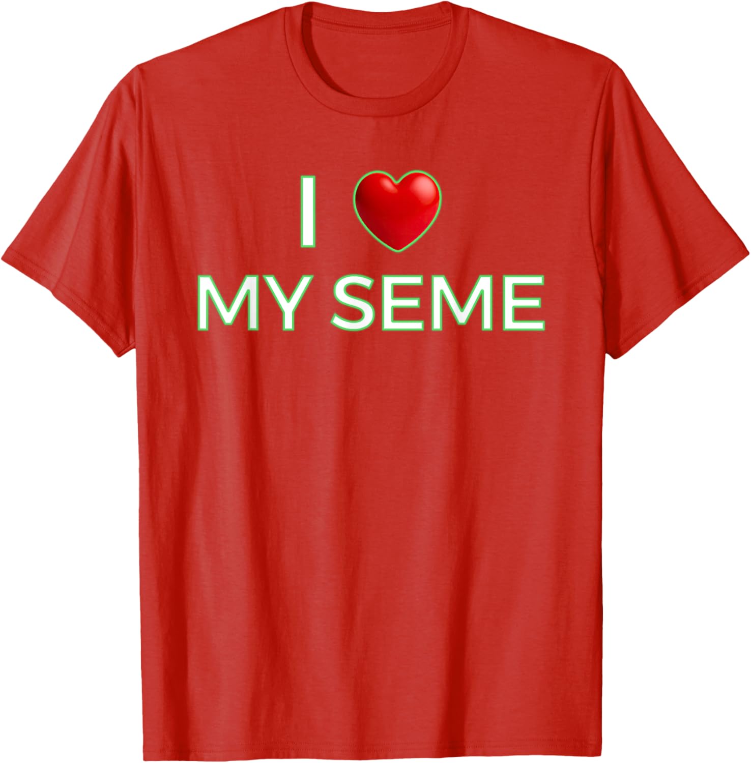 I Love My Seme Funny Red Heart Anime T-Shirt for Anime Fans - 17