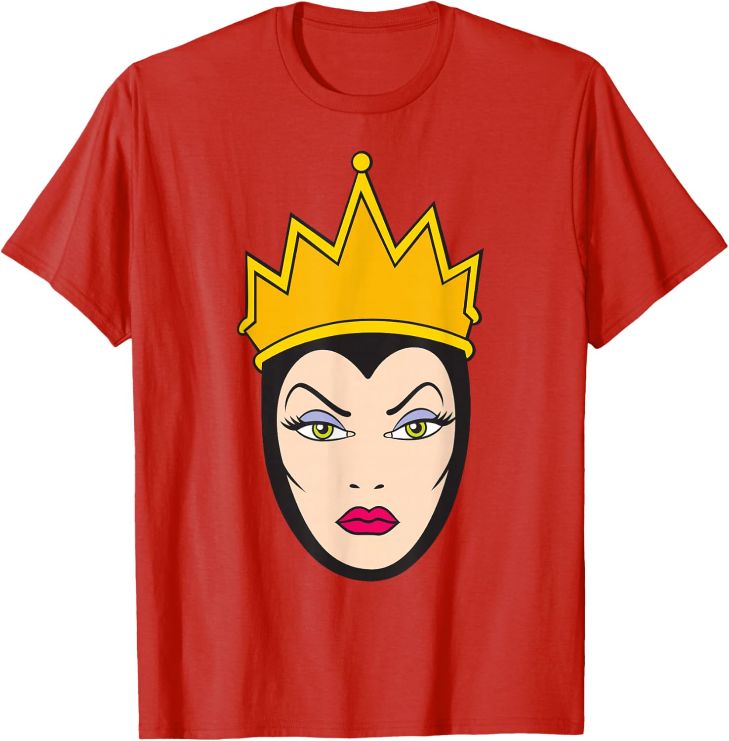 Disney Villains Evil Queen Big Face T-Shirt for Snow White Fans - 8