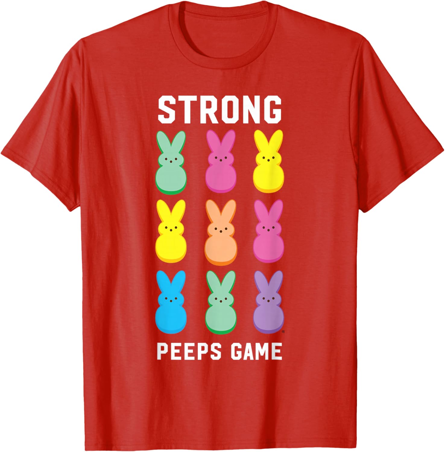 Strong Peeps Game Classic Bunnies T-Shirt for Easter Celebration Fun - 2