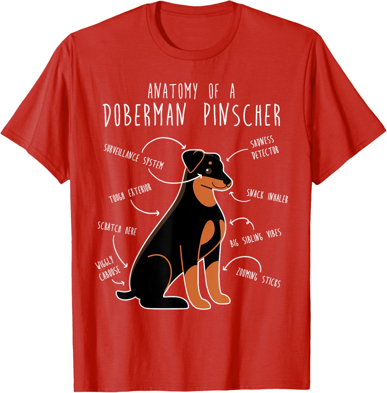 Cute Doberman Pinscher Floppy Ears T-Shirt for Proud Pet Moms - 13