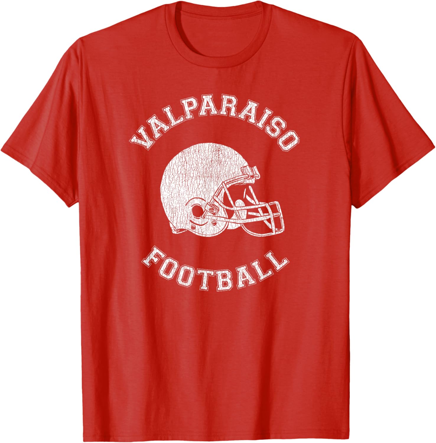 Valparaiso Retro 1980s Distressed Football T-Shirt for Vintage Style Lovers - 24