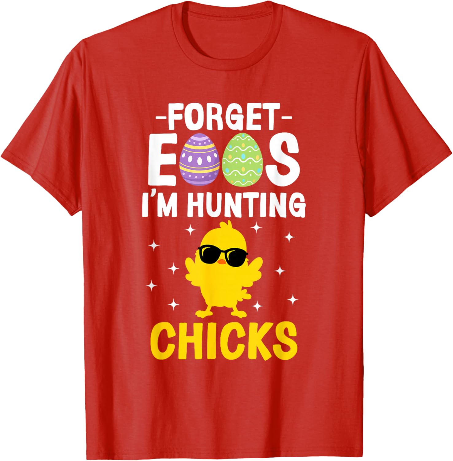 Funny Easter T-Shirt for Boys - Forget Eggs I'm Hunting Chicks Apparel - 8
