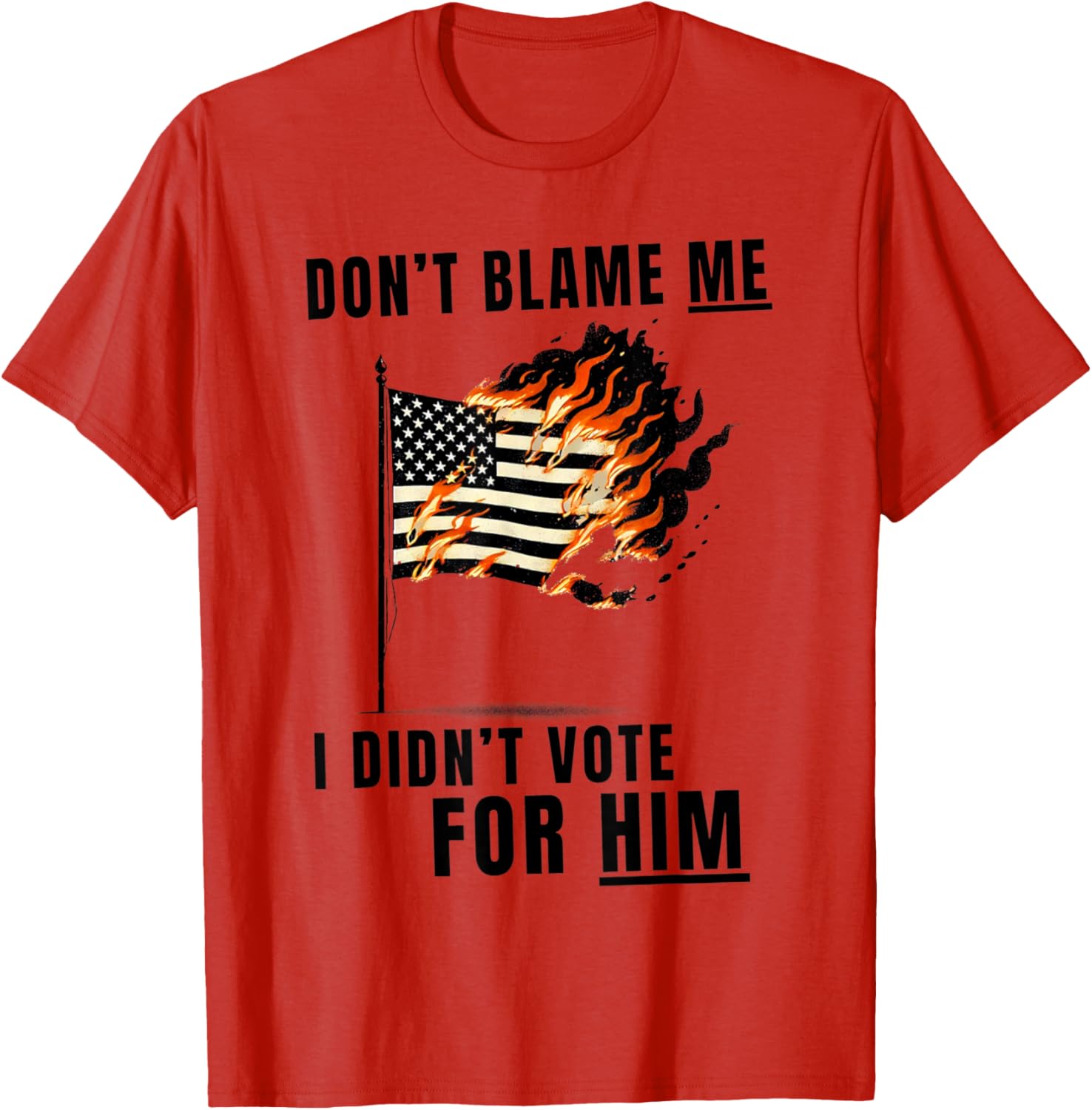 Funny Don't Blame Me I Didn't Vote For Him T-Shirt for Casual Wear - 12