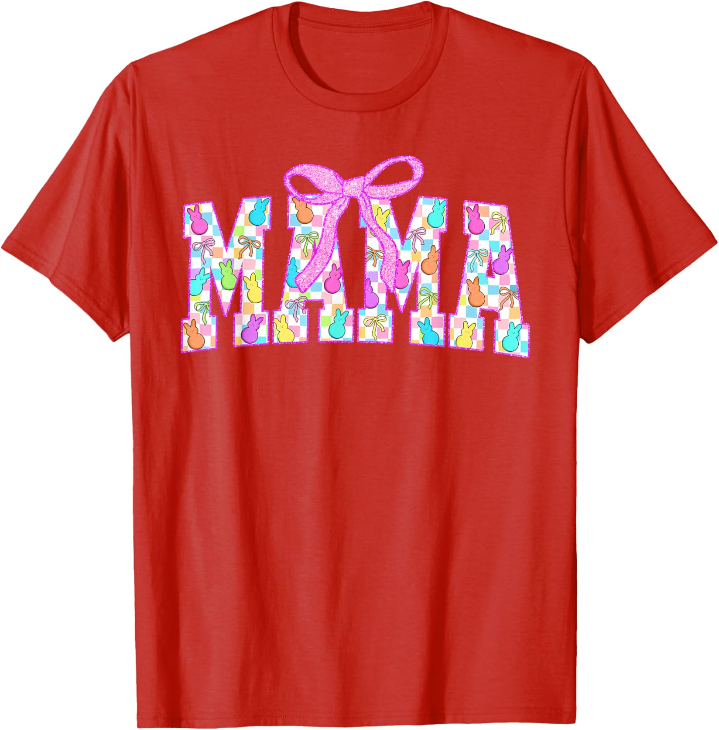 Mama Coquette Happy Easter Bunny T-Shirt for Spring Egg Hunts - 6