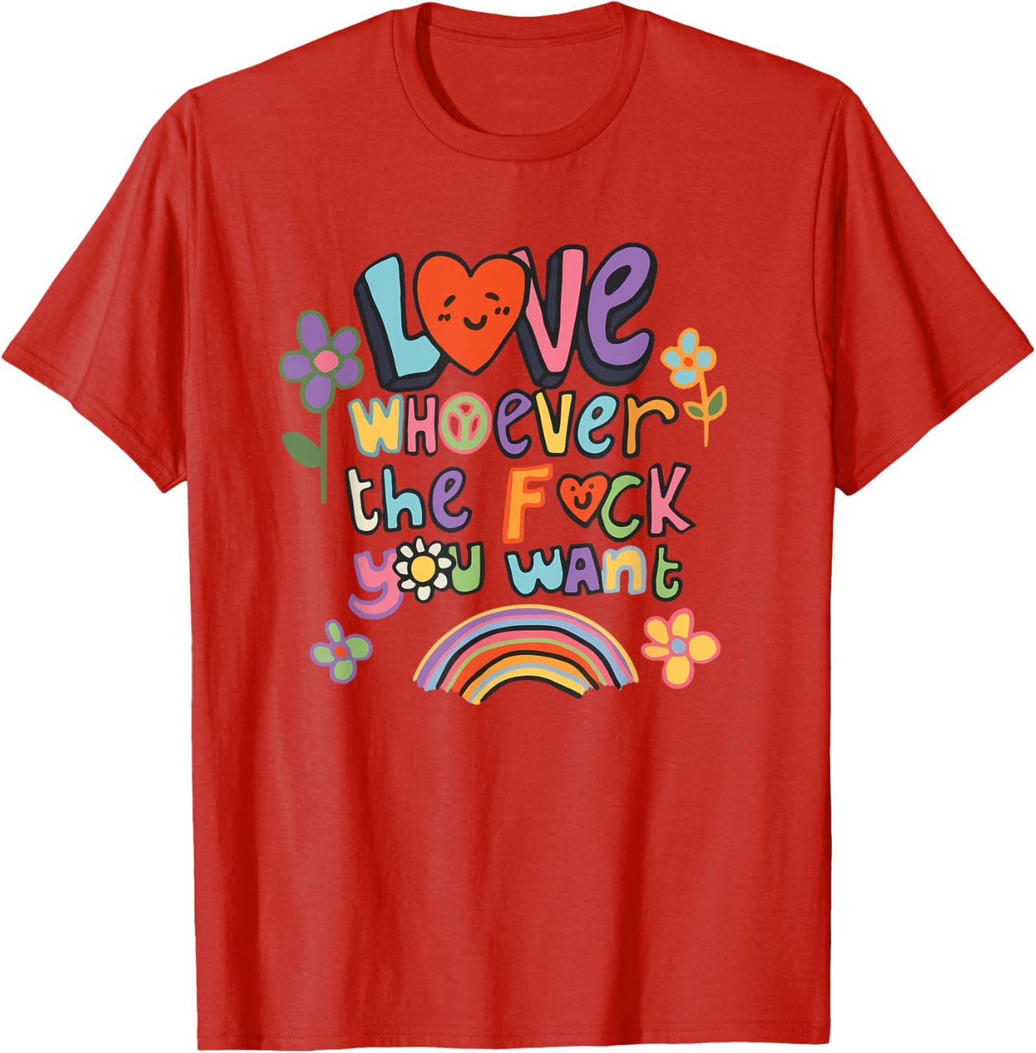 Love Whoever You Want LGBTQ Rainbow Pride Month T-Shirt for All - 4