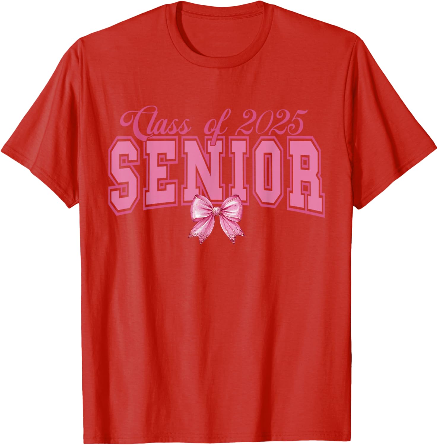 Class of 2025 Graduation Bow Tee Stylish T-Shirt for Proud Grads - 1