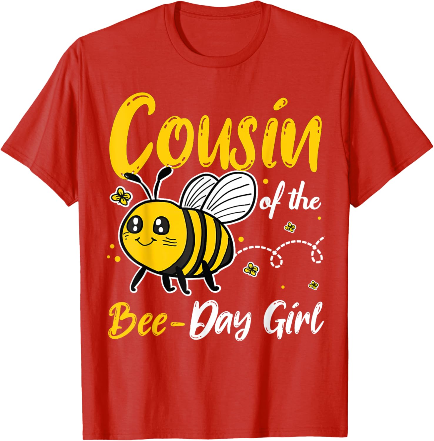 Cousin of the Bee Day Girl Birthday Squad Matching T-Shirt for Kids - 1