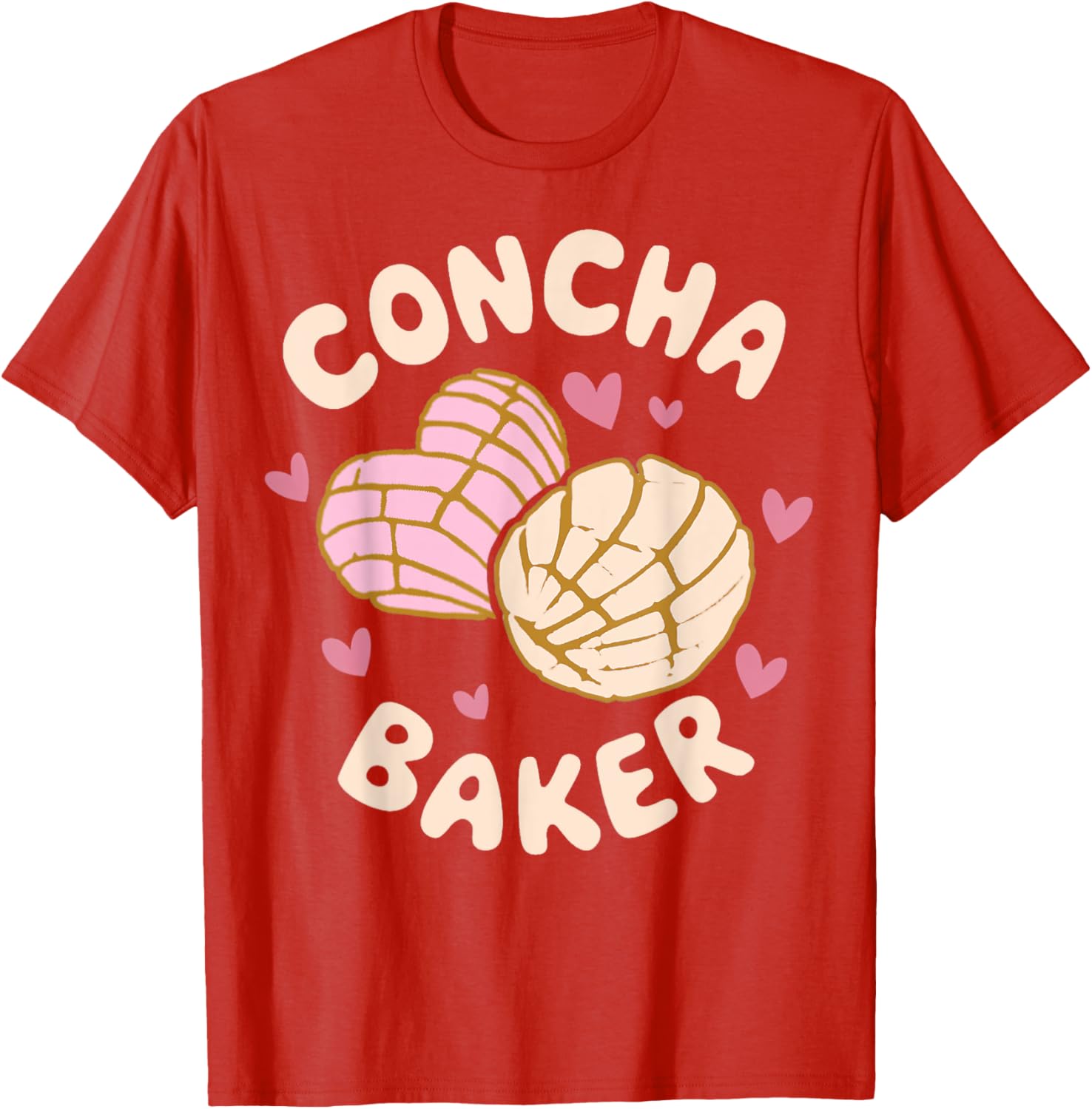 Latina Concha Baker T-Shirt for Lovers of Mexican Baked Pastries - 3