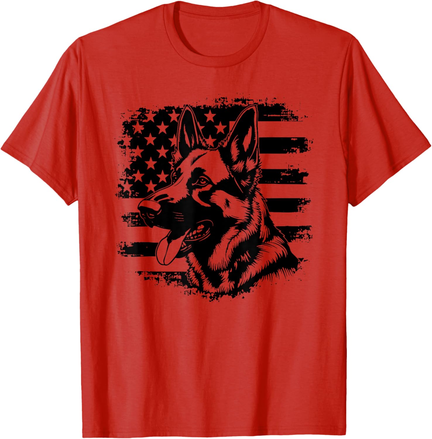 Patriotic German Shepherd USA Flag Sunglasses T-Shirt for 4th of July - 19