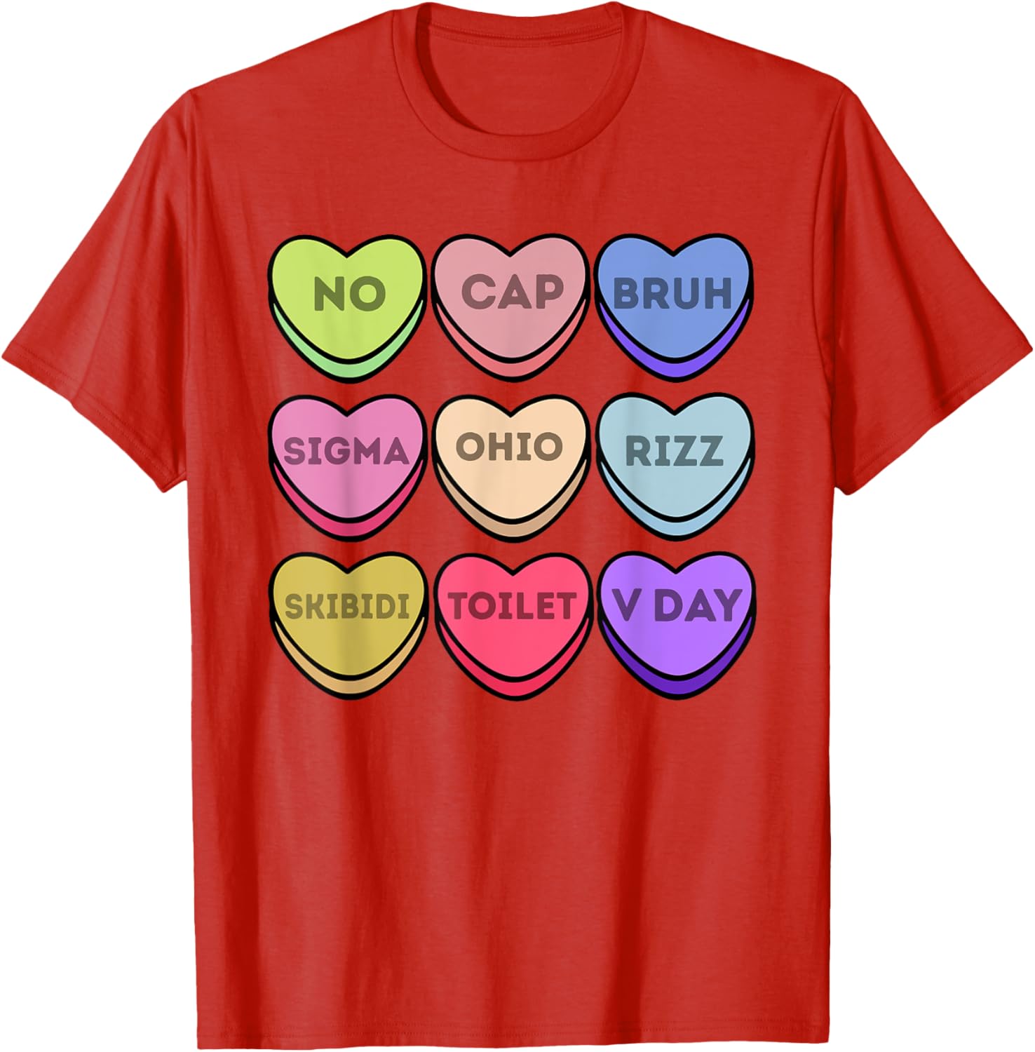 Rizz Valentines Candy Heart T-Shirt for Boys Fun Sigma Style No Cap - 7