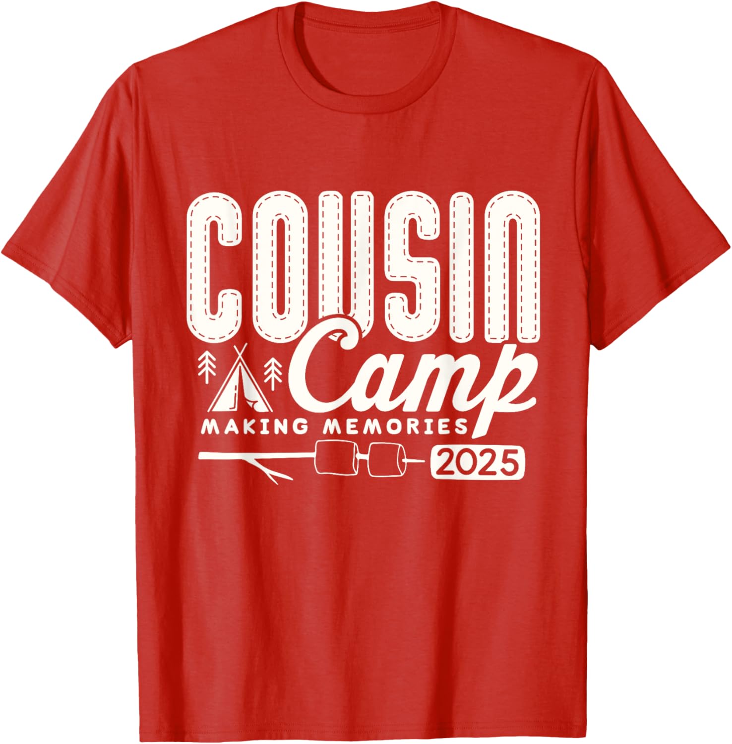 Cousin Camp Crew 2025 Family Vacation T-Shirt for Fun Summer Memories - 7