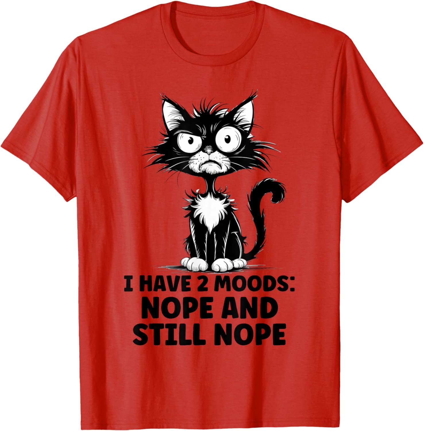 Funny Angry Stressed Cat Meme T-Shirt for Cat Lovers of All Ages - 4