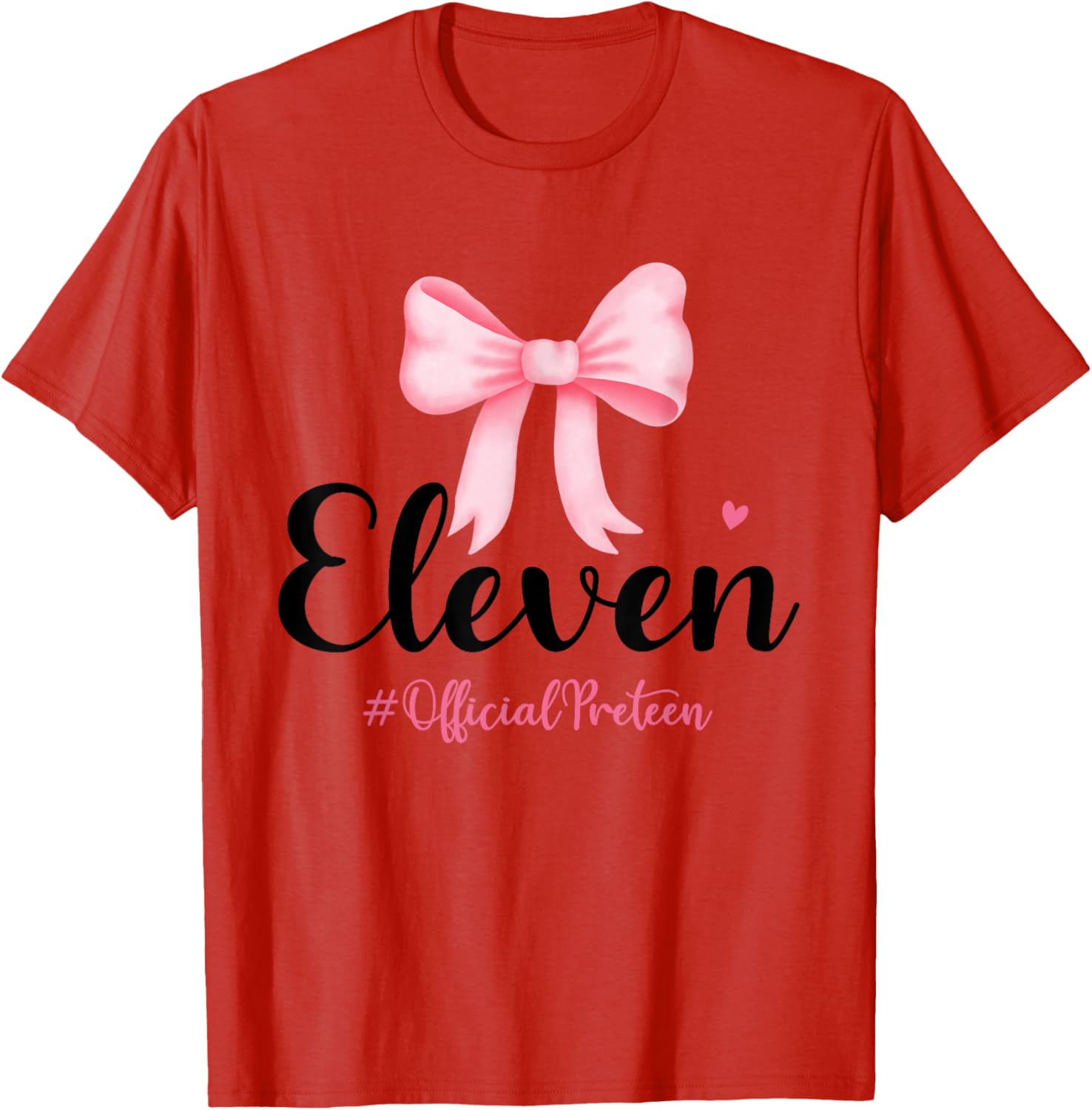 Birthday Girl Pink Coquette Bow T-Shirt for 11 Year Olds Aesthetic Style - 5