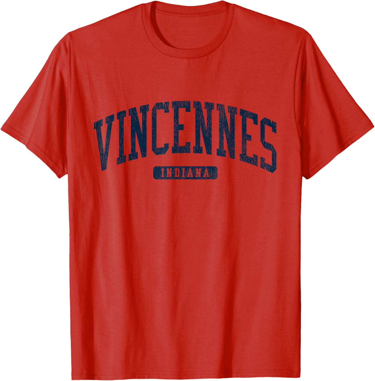 Vincennes Indiana College Style Blue T-Shirt for Students and Alumni - 13