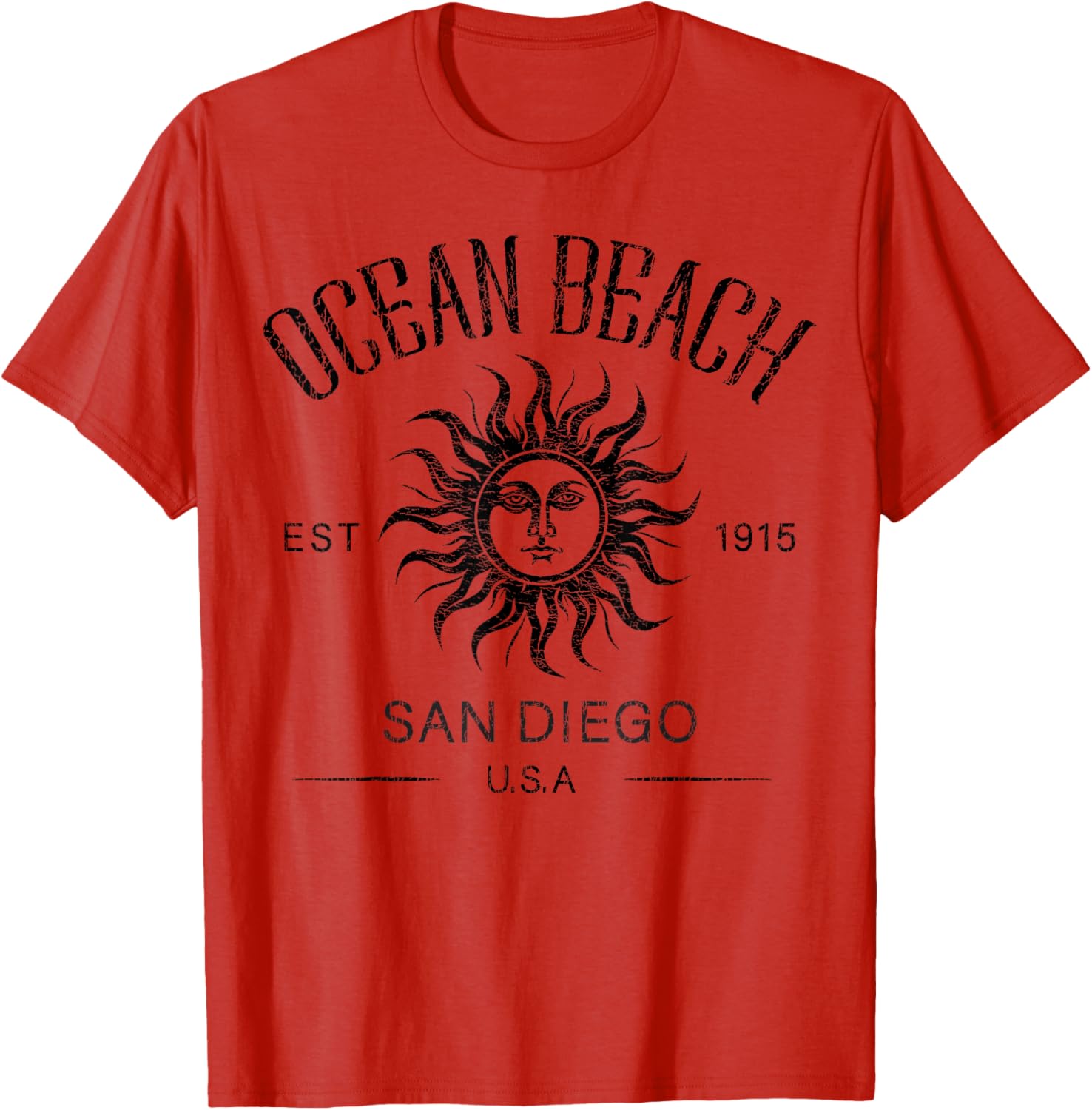 Vintage Summer Vacation T-Shirt San Diego Ocean Beach Established 1915 - 2