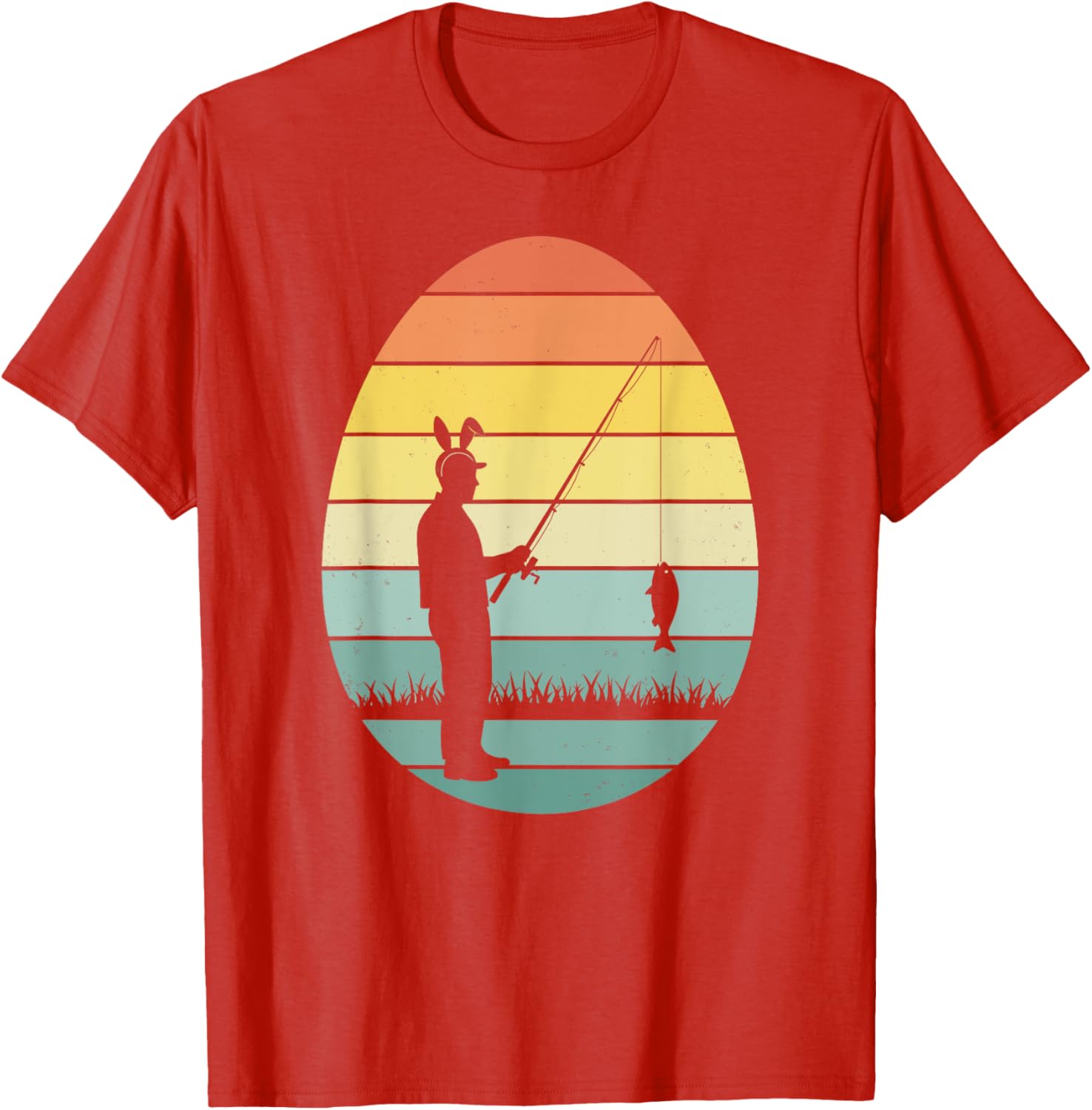 Retro Fishing Easter Egg T-Shirt for Men and Women - Perfect for Easter Fun - 5