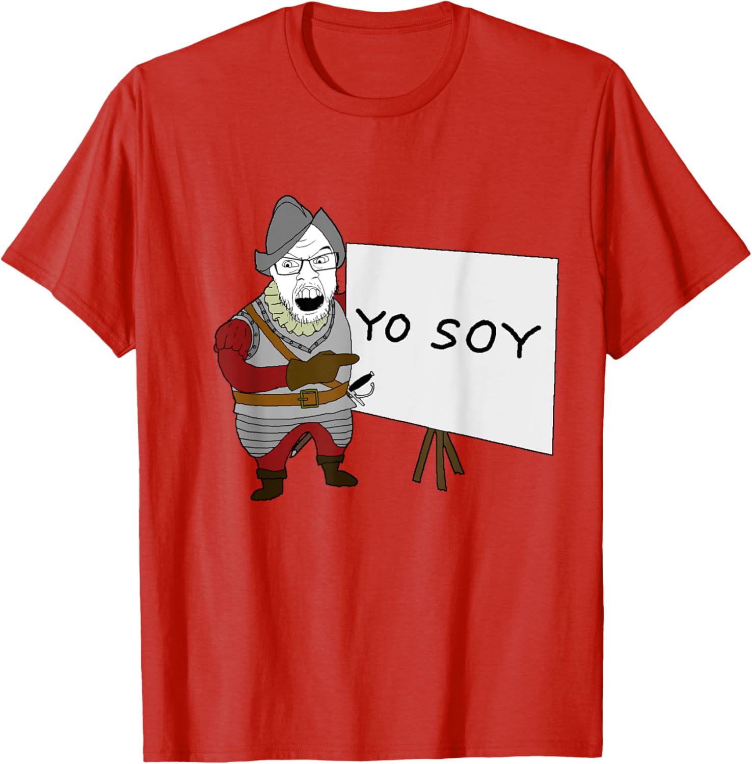 Soyjak Conquistador Wojak Soyboy T-Shirt for Spanish Teachers - 7