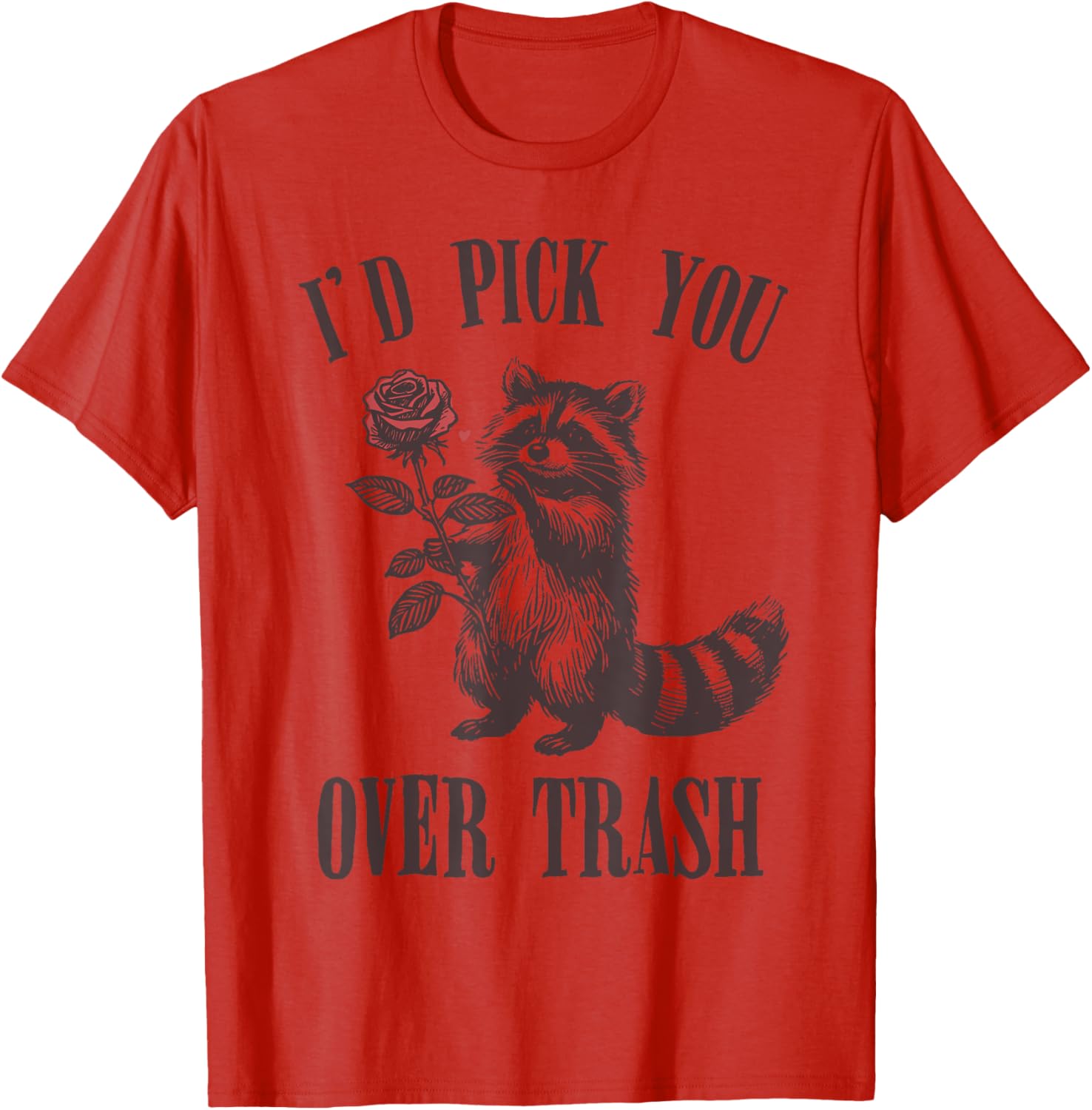 Funny Opossum Raccoon Sarcastic Rose T-Shirt Perfect for Animal Lovers - 4